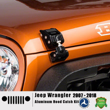 Load image into Gallery viewer, Aluminum Hood Catch Set - Pair for 2007-2018 Jeep Wrangler JK and JKU