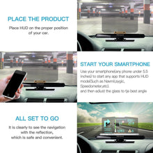 Load image into Gallery viewer, Car HUD Phone GPS Navigation Image Reflector, Cell phone Holder Mount, Universal Smart Mobile Cell phone Holder Mount